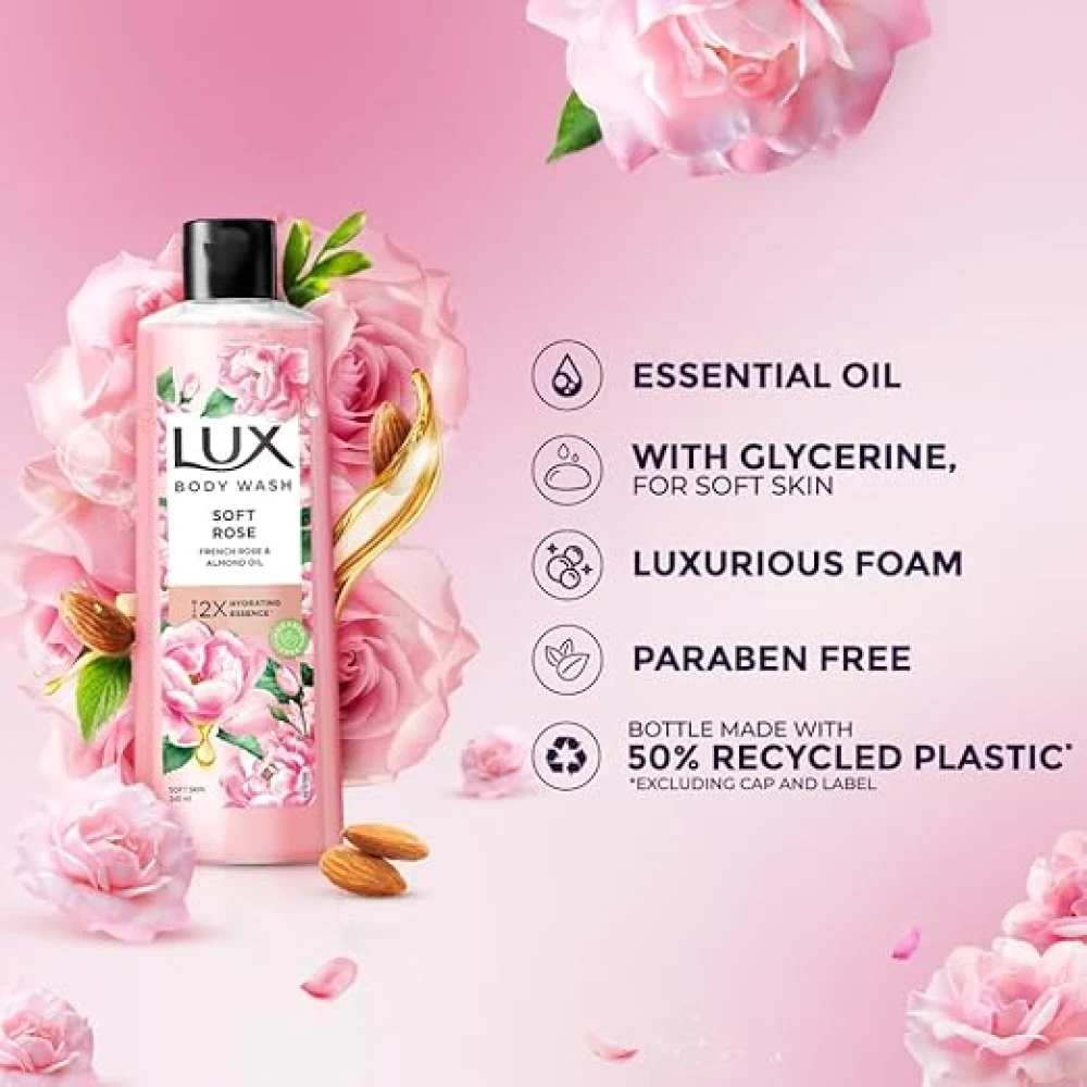 Lux Body Wash French Rose and Almond Oil for Soft Skin 245ml