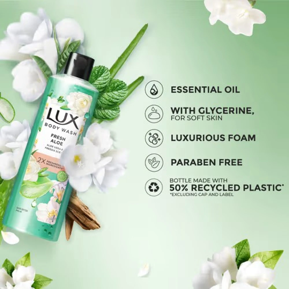 Lux Freesia Fresh Aloe Vera Bodywash Shower Gel 245ml