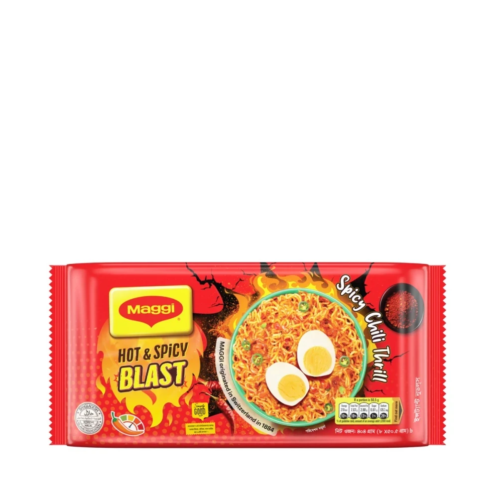Maggi Hot & Spicy Masala Blast - 8pcs Buy 1 Get 1 Free