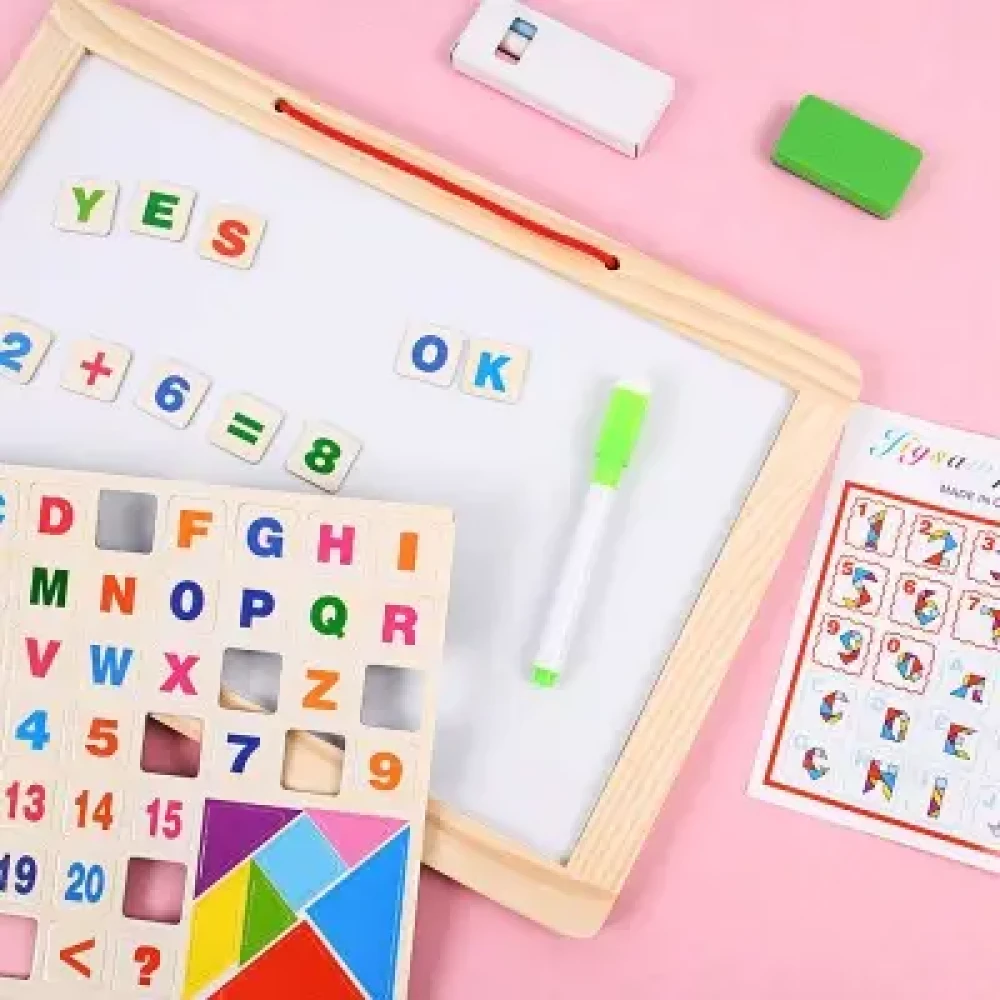 Magnetic Wooden Blackborad & Whiteboard