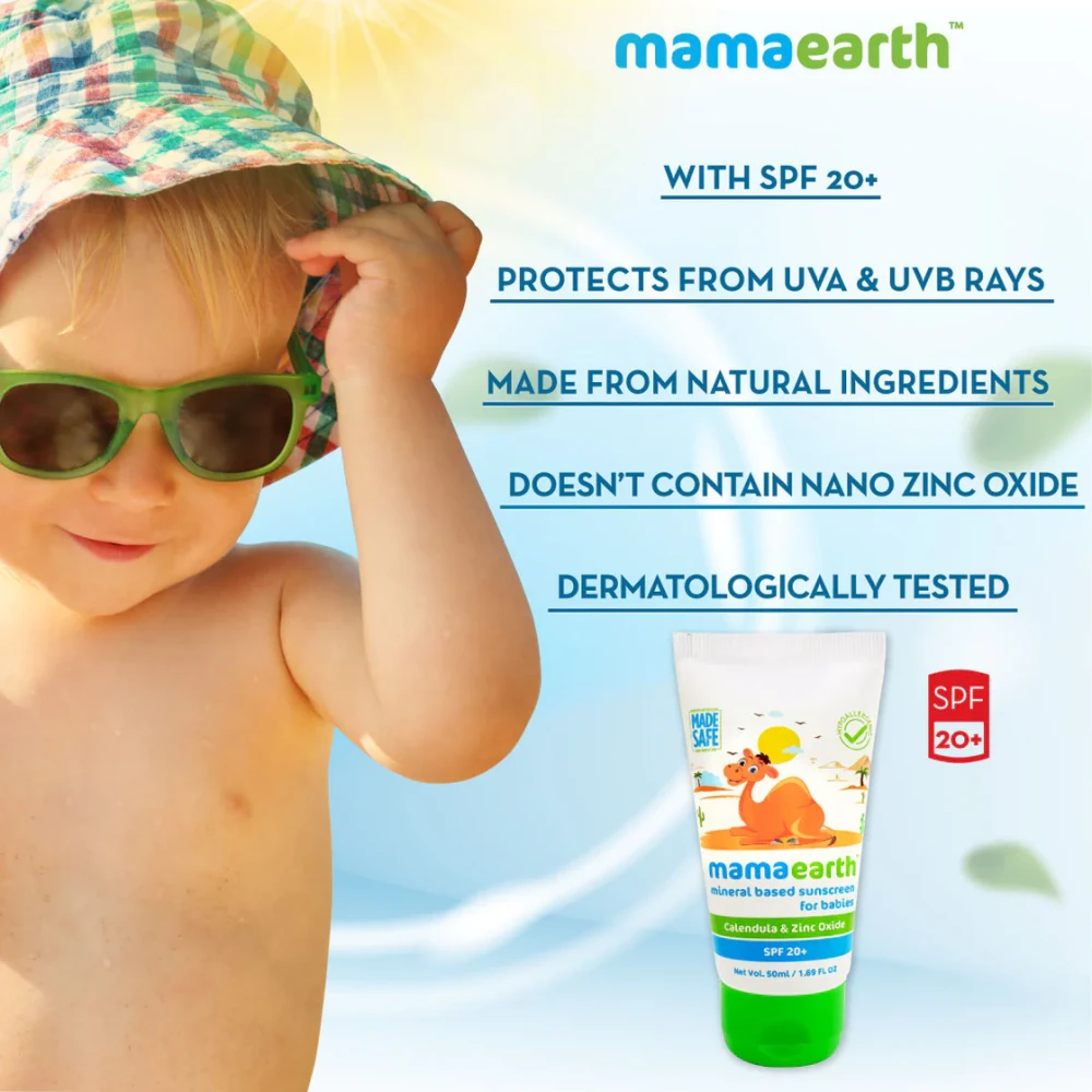 Mamaearth Mineral Baby Sunscreen SPF20+ 50g