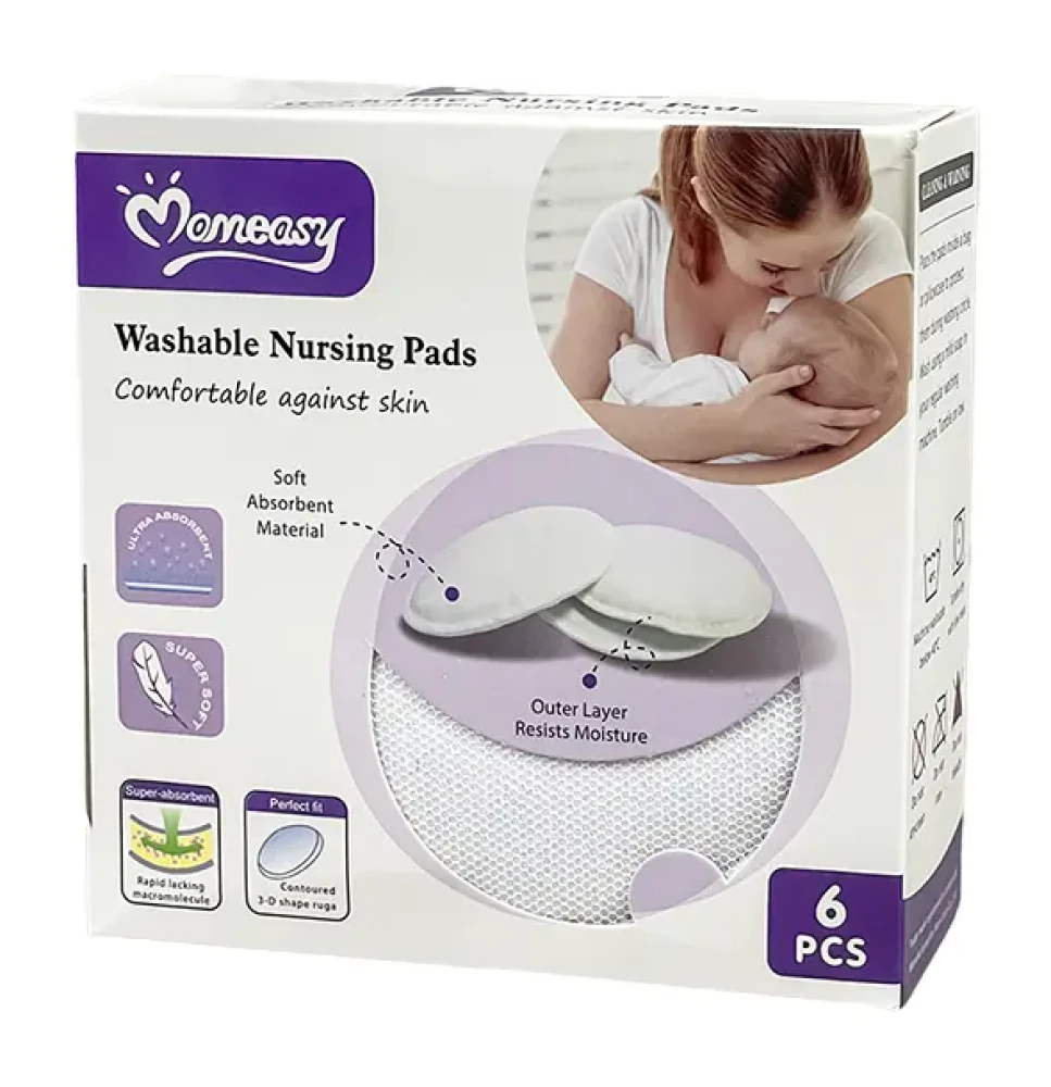 Momeasy Washable Nursing Pads - 6pcs