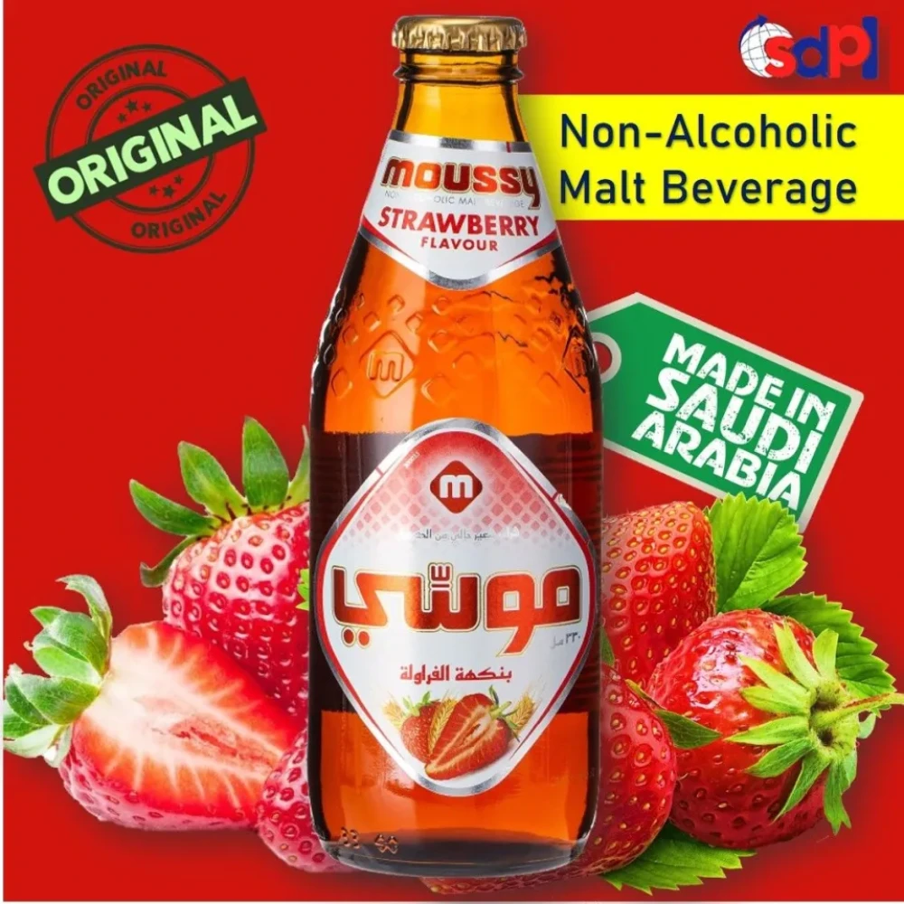Moussy Non Alcoholic Beer Strawberry Flavour 330ml