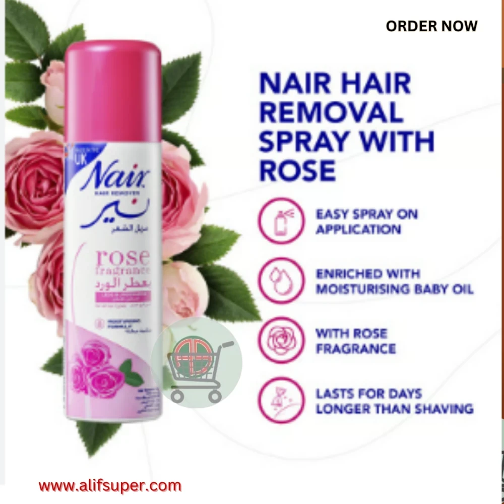 Nair Rose Fragrance Hair Removal Spray 200ml