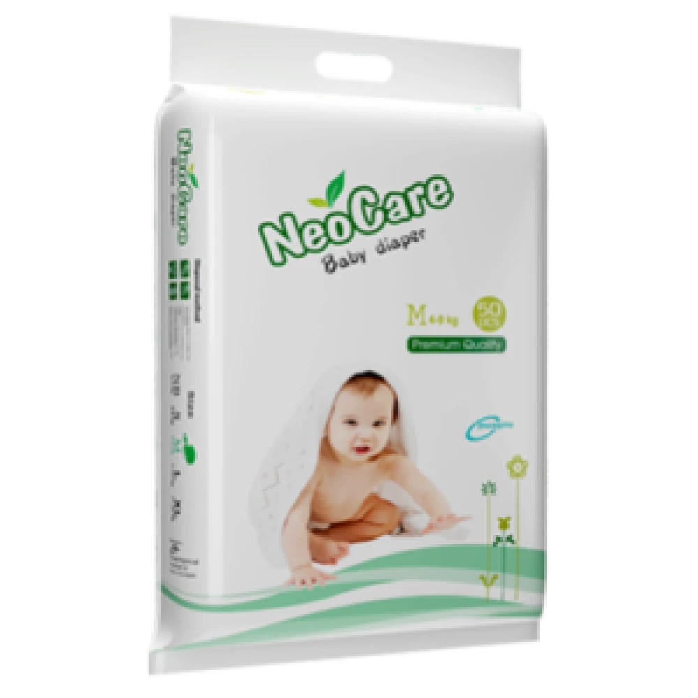 NeoCare Premium Baby Diaper (4-9 Kg) M 50Pcs