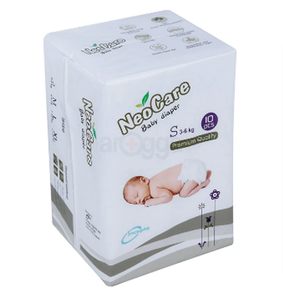 NeoCare Belt System Baby Diaper S (3-6 Kg) 10 Pcs