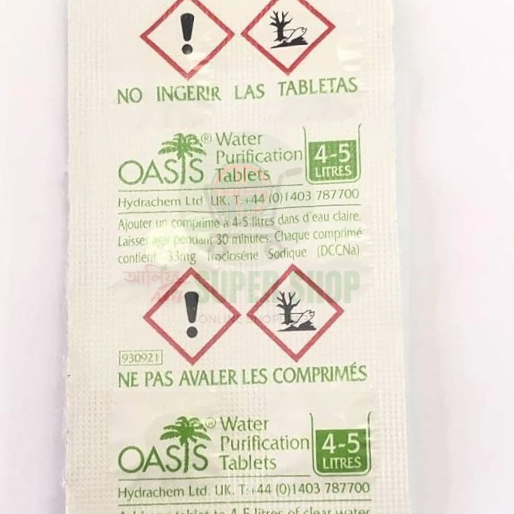 Oasis Purification Tablet 4-5 Litres