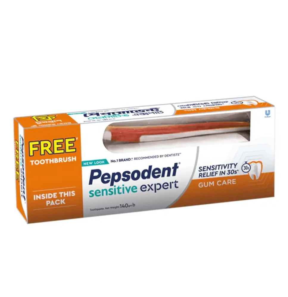 Pepsodent Sensitive Expert Gum Care  140g (Free Toothbrush)