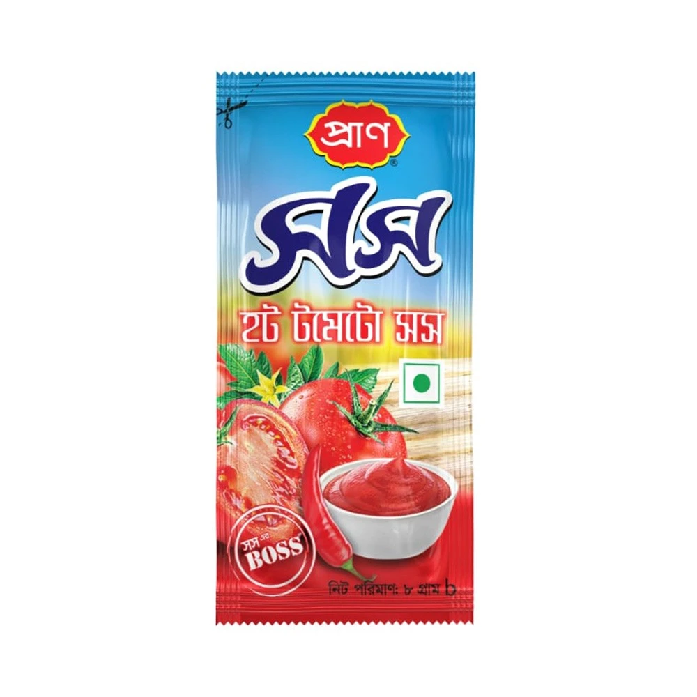 Pran Hot Tomato Sauce Sachet 8gm 10Pcs