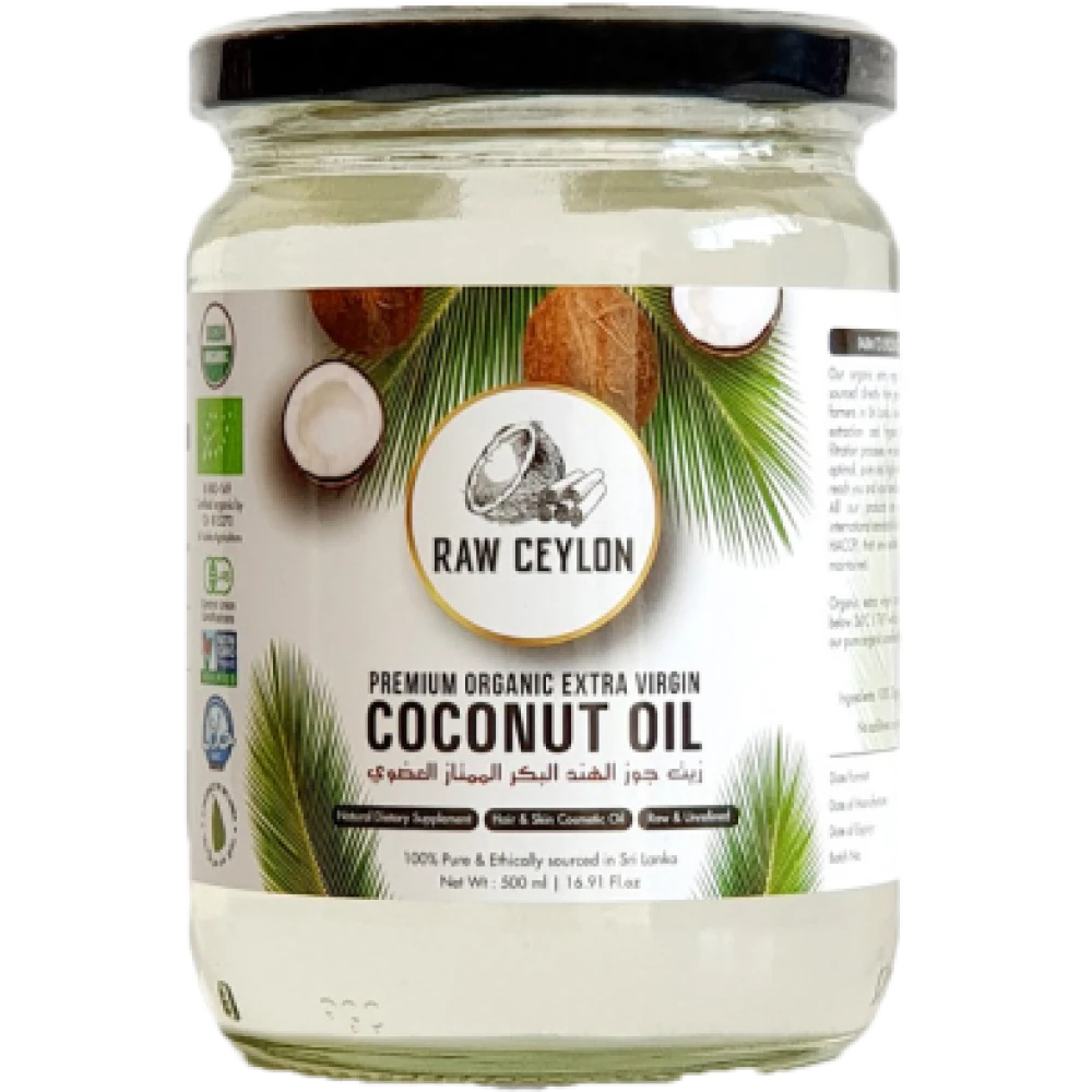 Raw Ceylon Organic Extra Virgin Coconut Oil 500ml