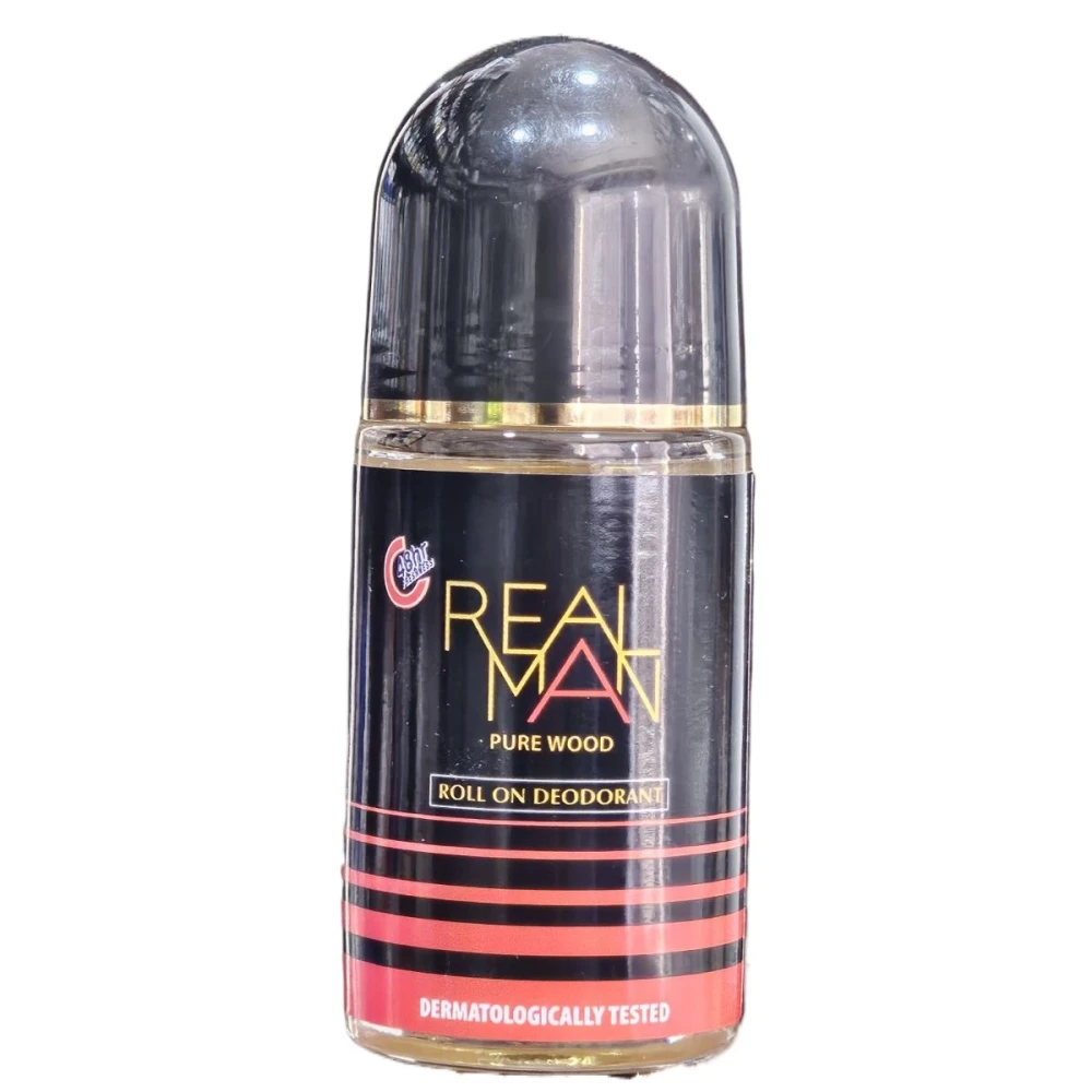 Real Man Pure Wood Roll On Deodorant 50ml