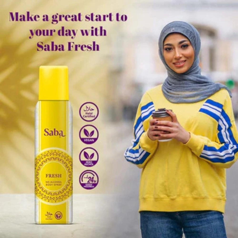 Saba Fresh Body Spray Halal 150ml