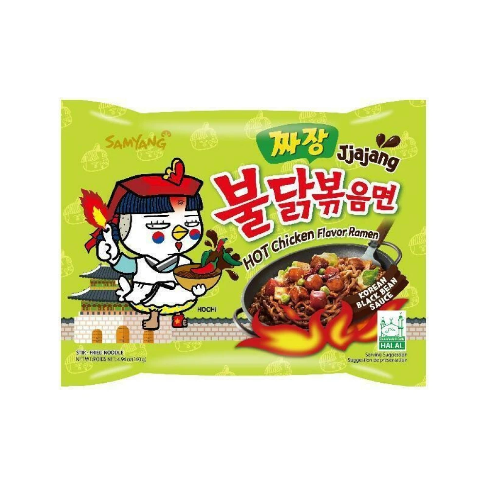 Samyang Jjajang Hot Chicken Flavor Ramen Noodles 140g