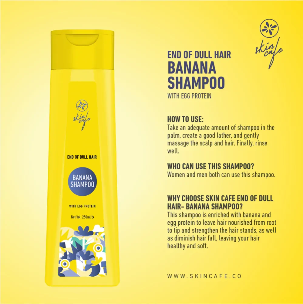 Skin Cafe Banana Shampoo with Egg Protein 250ml