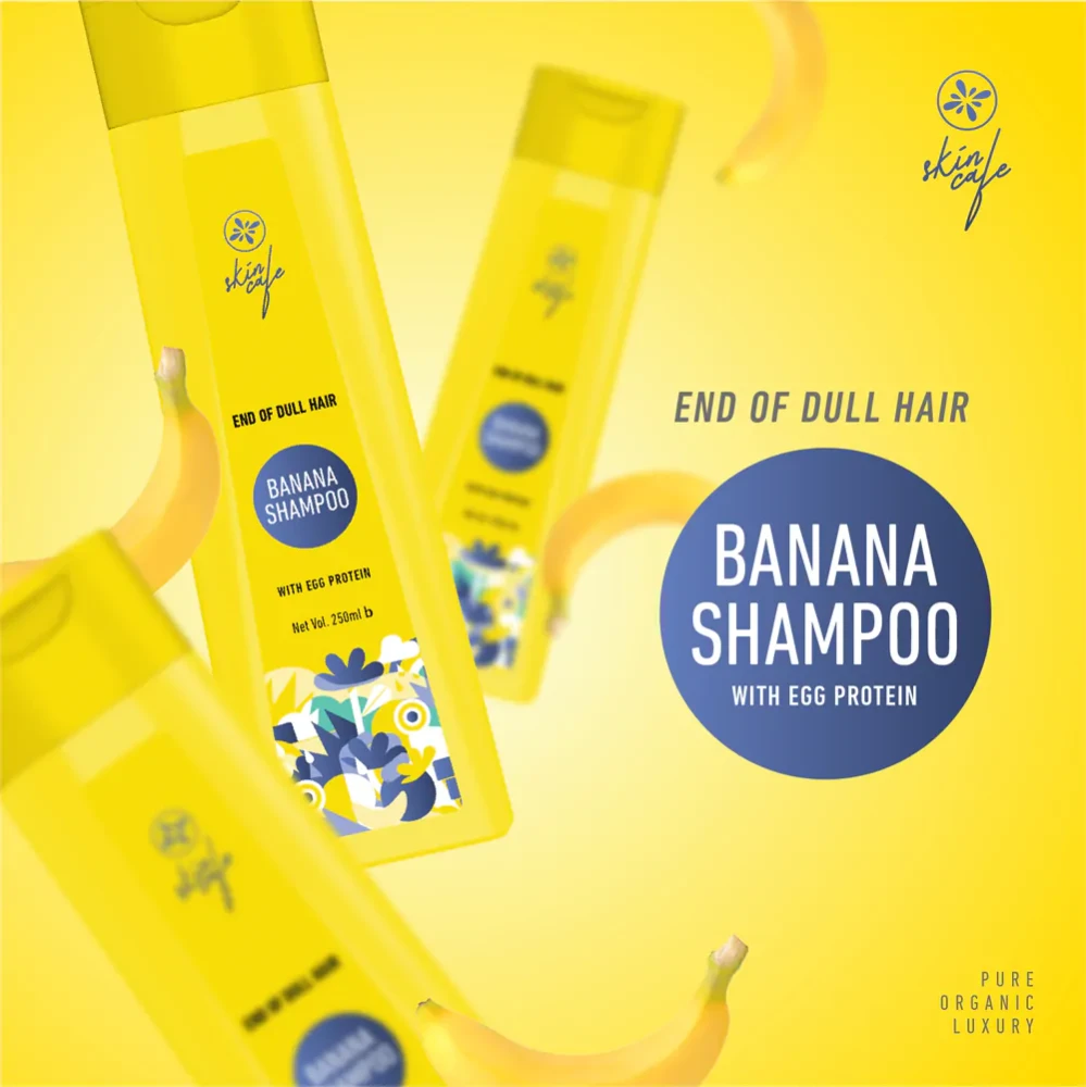 Skin Cafe Banana Shampoo with Egg Protein 250ml