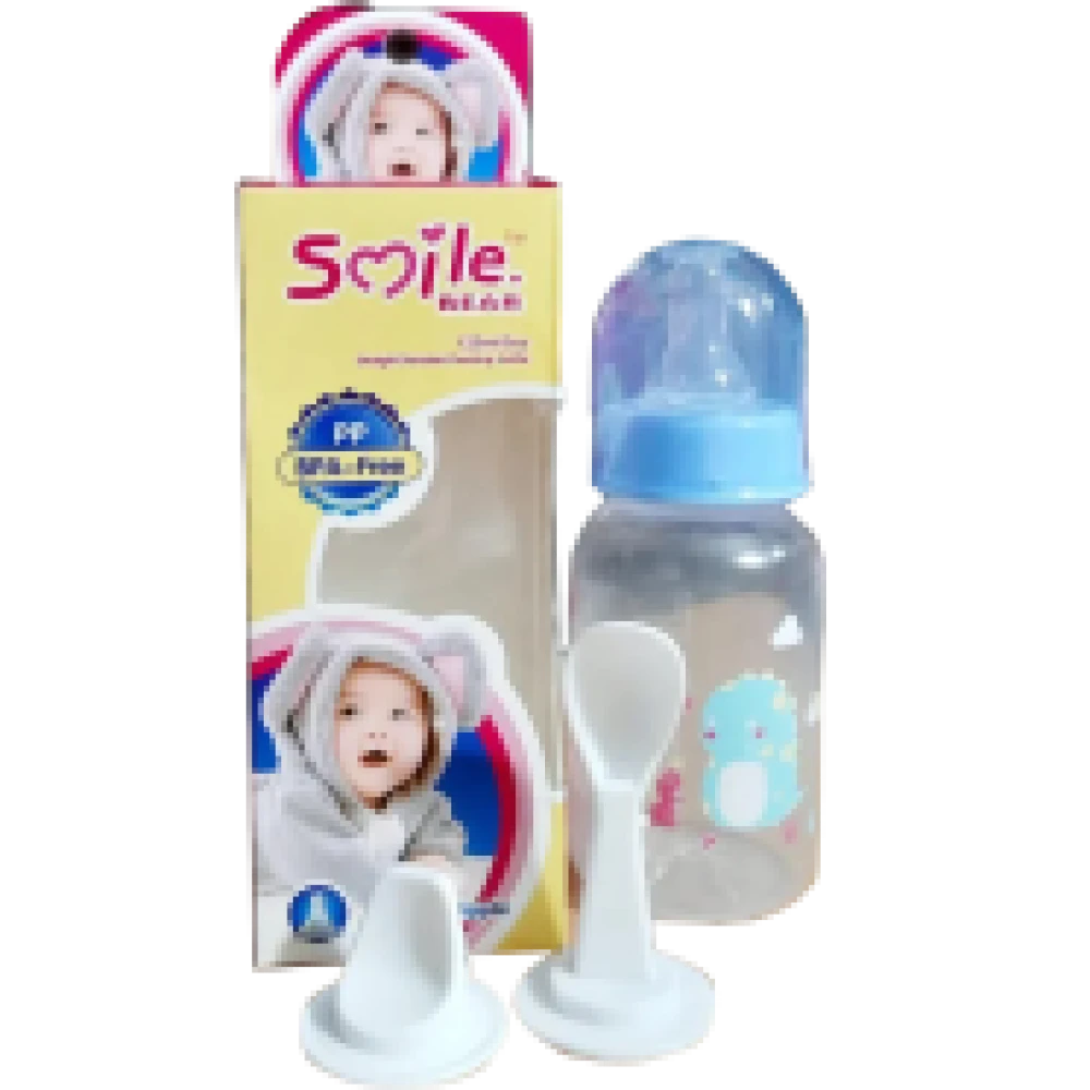 Smile Bear Silicone Nipple BPA Free Feeding Bottle 125ML