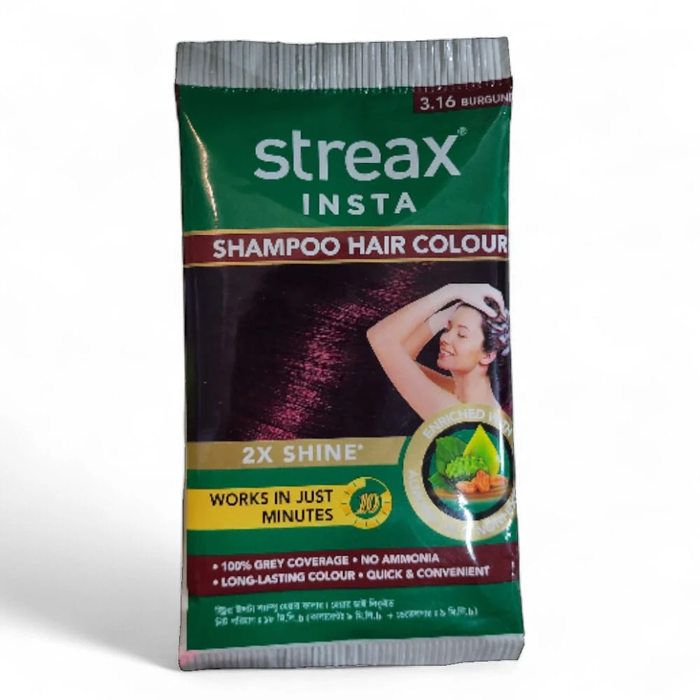 Streax 3.16 Burgundy Shampoo Hair Colour 18ml