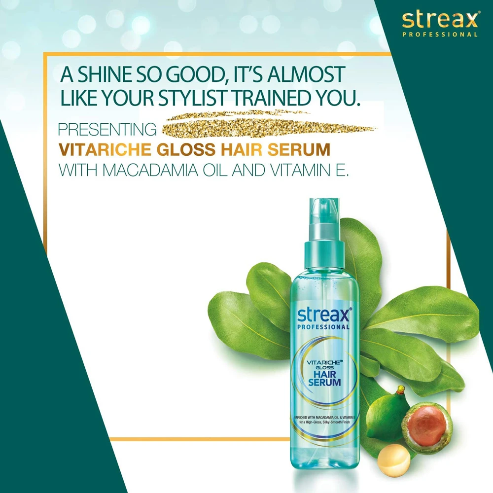 Streax Professional Vitariche Gloss Hair Serum 115ml