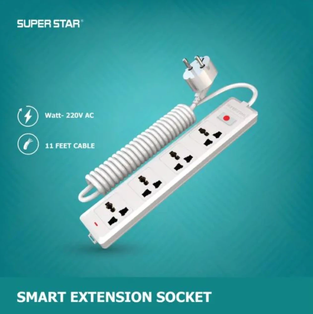 Super Star Evo Extension Socket 4 Outlets