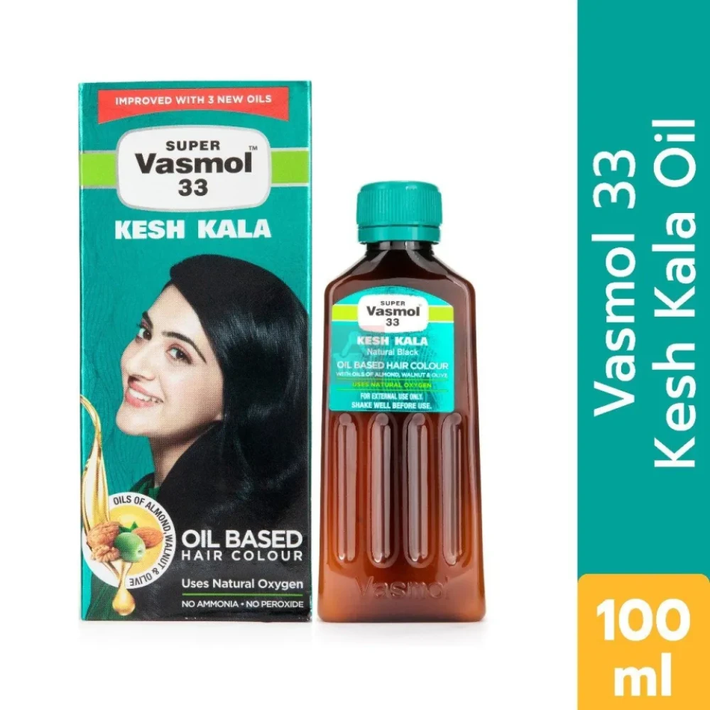 Super Vasmol 33 Hair Oil Kesh Kala Black Color 100ml
