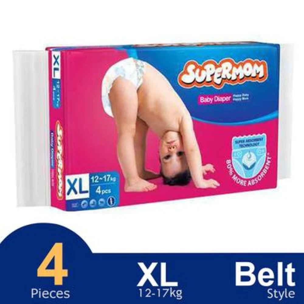 Supermom Diaper XL (12-17kg) 4pcs