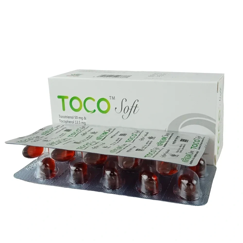 Toco Soft 50 mg + 13.5 mg Capsule