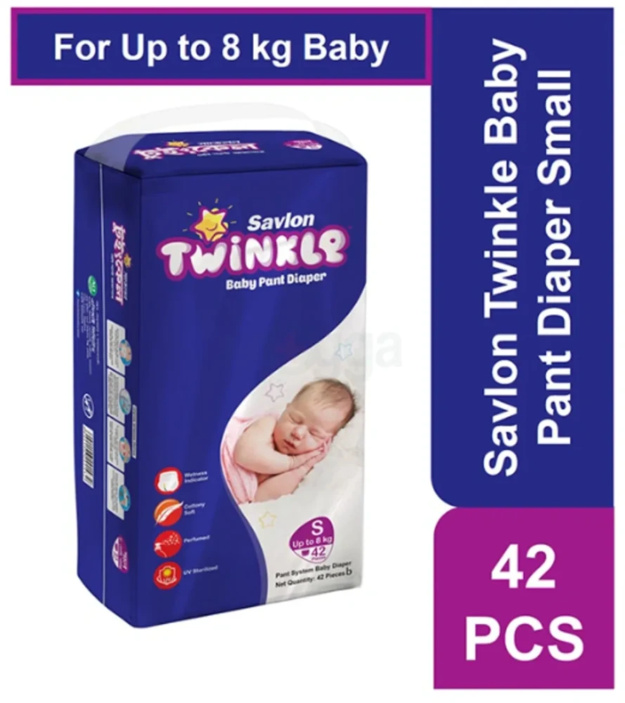 Twinkle Baby Diaper Pant Small 42pcs (Upto 8kg)