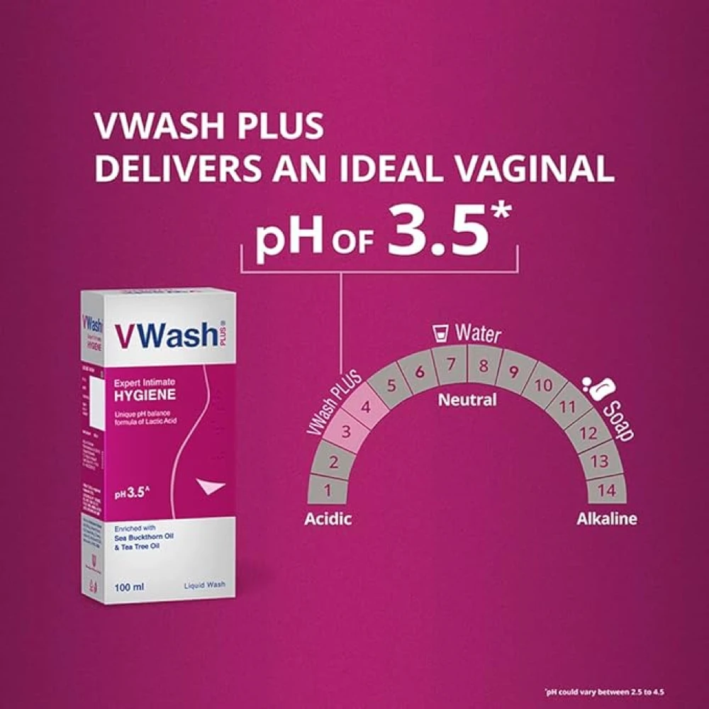VWash Plus Expert Intimate Hygiene Liquid Wash 100ml