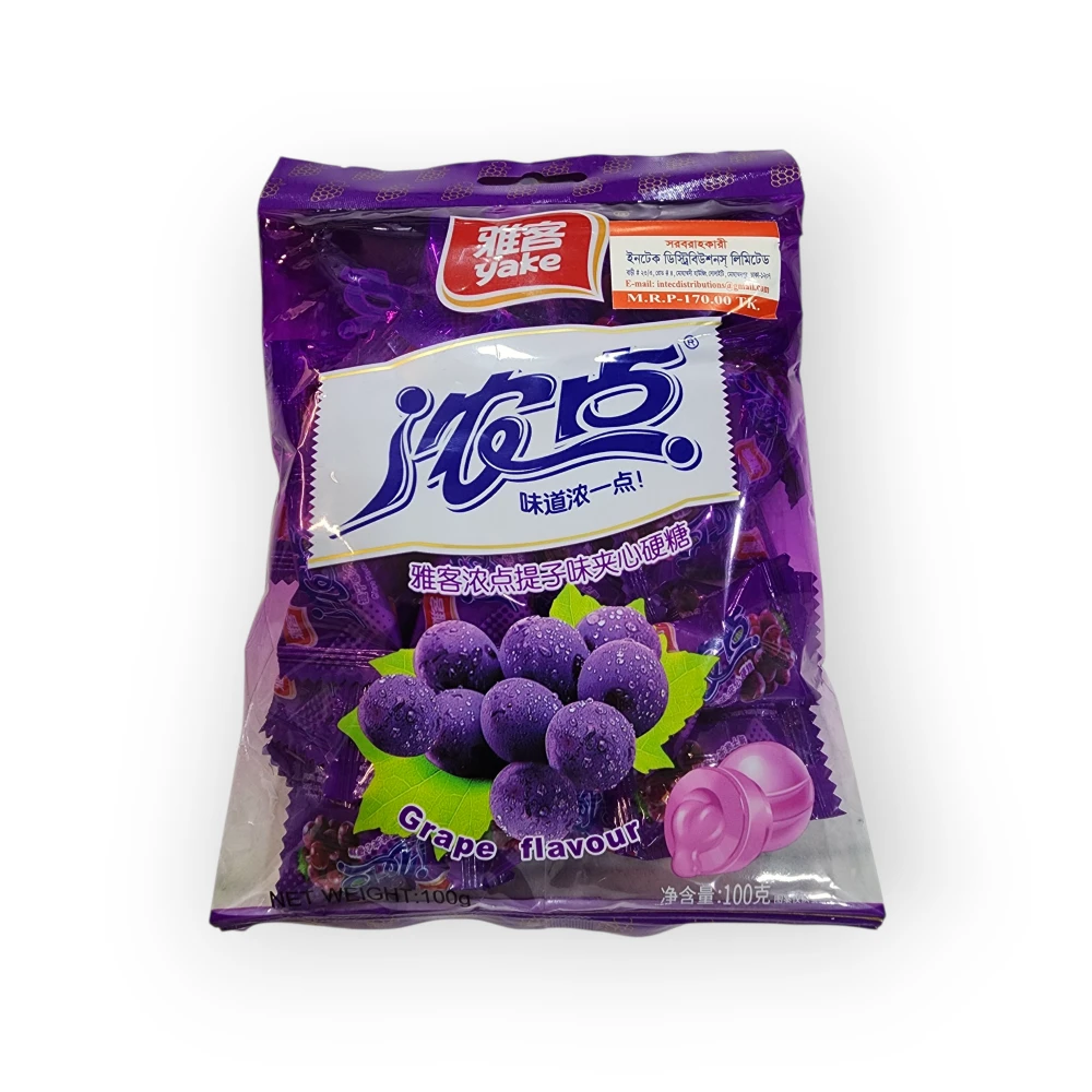 Yake Grape Flavour Candy 100g