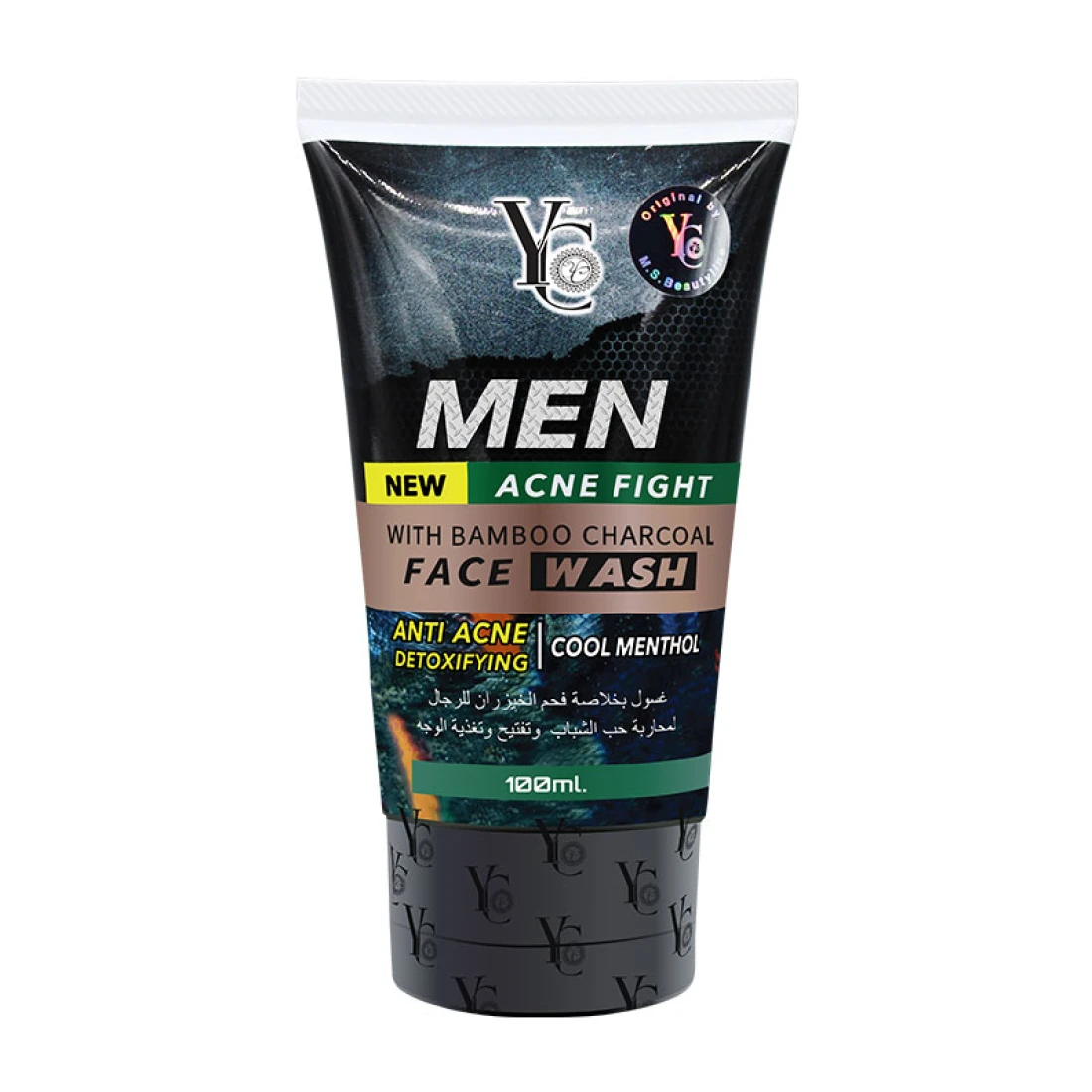 YC Men Acne Fight with Bamboo Charcoal Face Wash 100ml