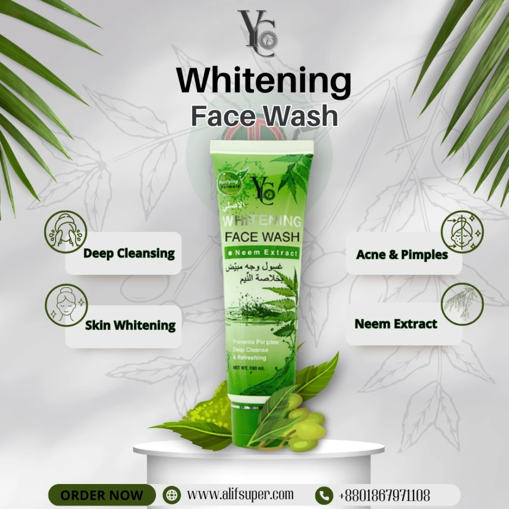 YC Whitening Neem Extract Face Wash - 100ml