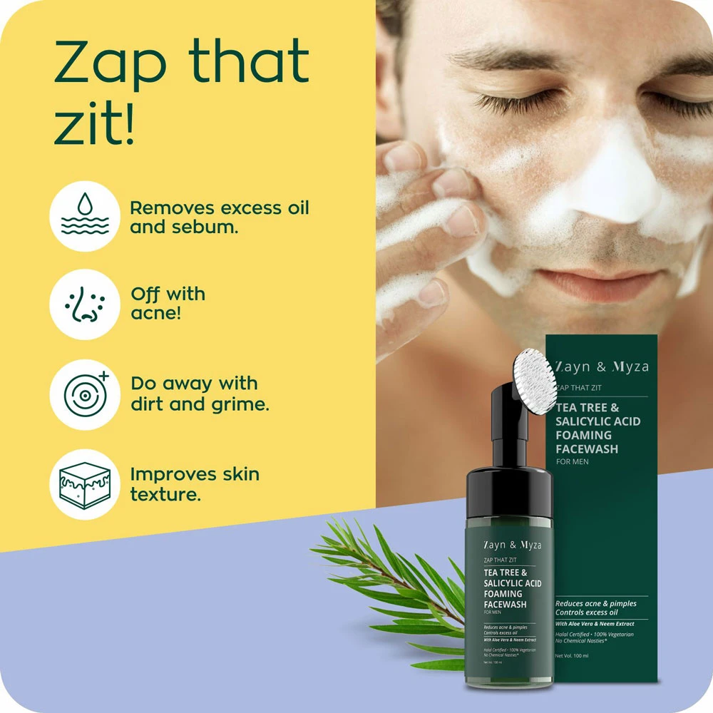 Zayn & Myza Tea Tree & Salicylic Acid Foaming Face Wash 100ml